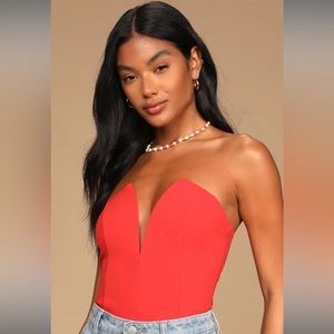 Lulus babe alert strapless bodysuit